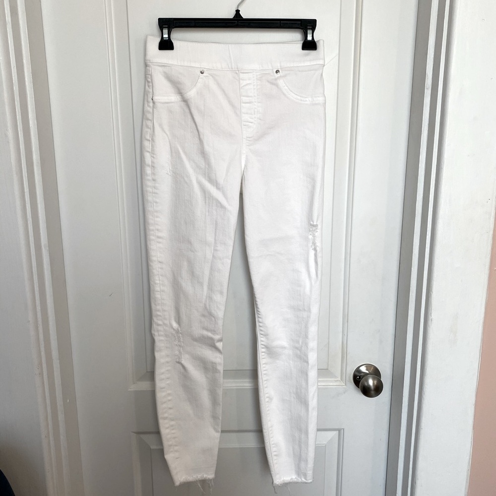 Distressed white jeans by SPANX